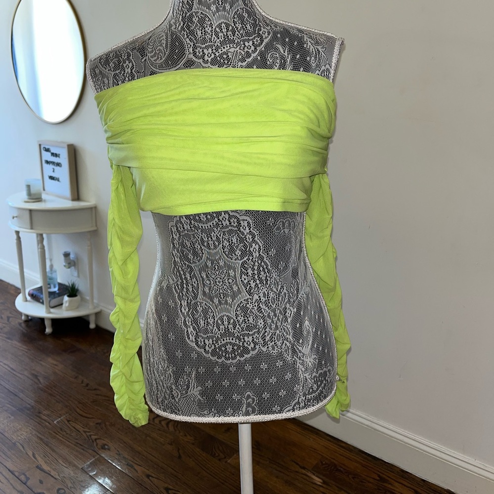 Neon cropped PLT top